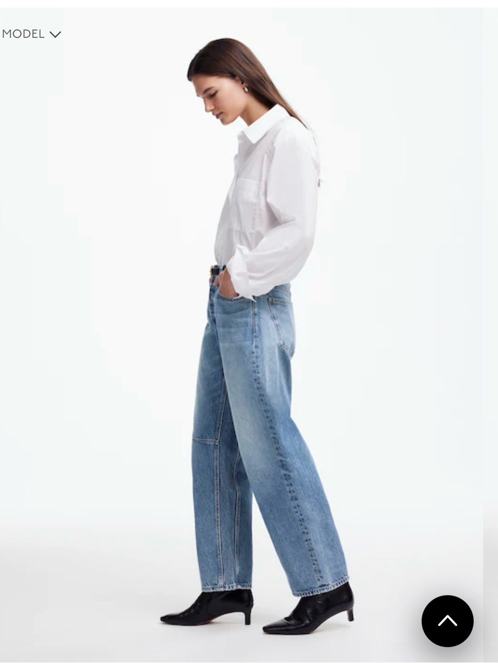Madewell Darted Barrel Jeans in Dobbins Wash - Rigid Size 32 - Picture 2 of 10